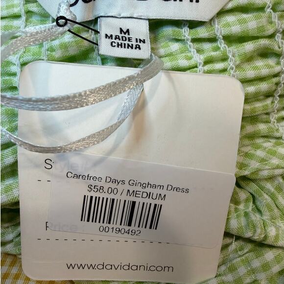 NWT Davi & Dani Colorblock Gingham Maxi Dress Tiered Sundress Medium - Picture 6 of 7